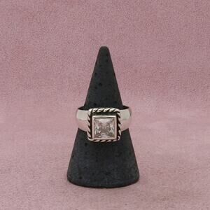 silpada sterling silver cubic zirconia elizabeth r0836 ring size 7.75